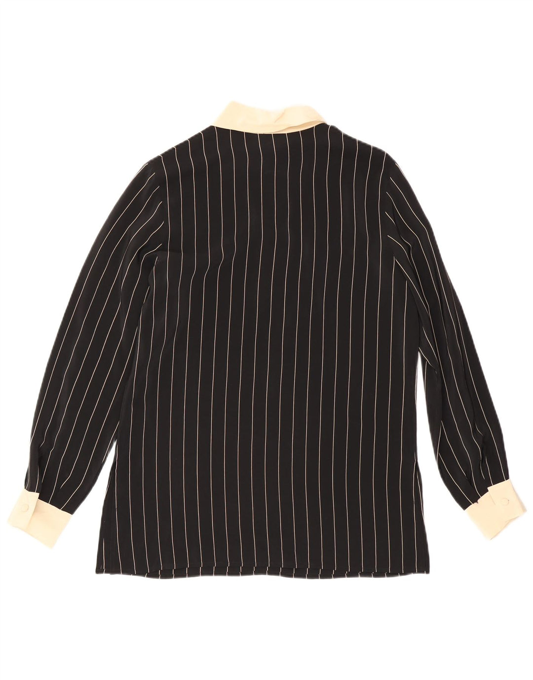 Bluză Cămașă Pulover Femei Gianfrediani IT 42 Mătase Mediu Negru Pinstripe