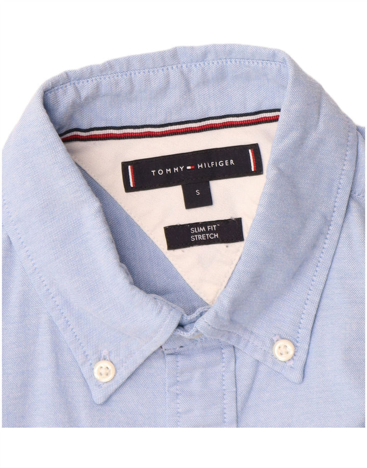Cămașă Slim Fit Tommy Hilfiger pentru bărbați, bumbac, albastru