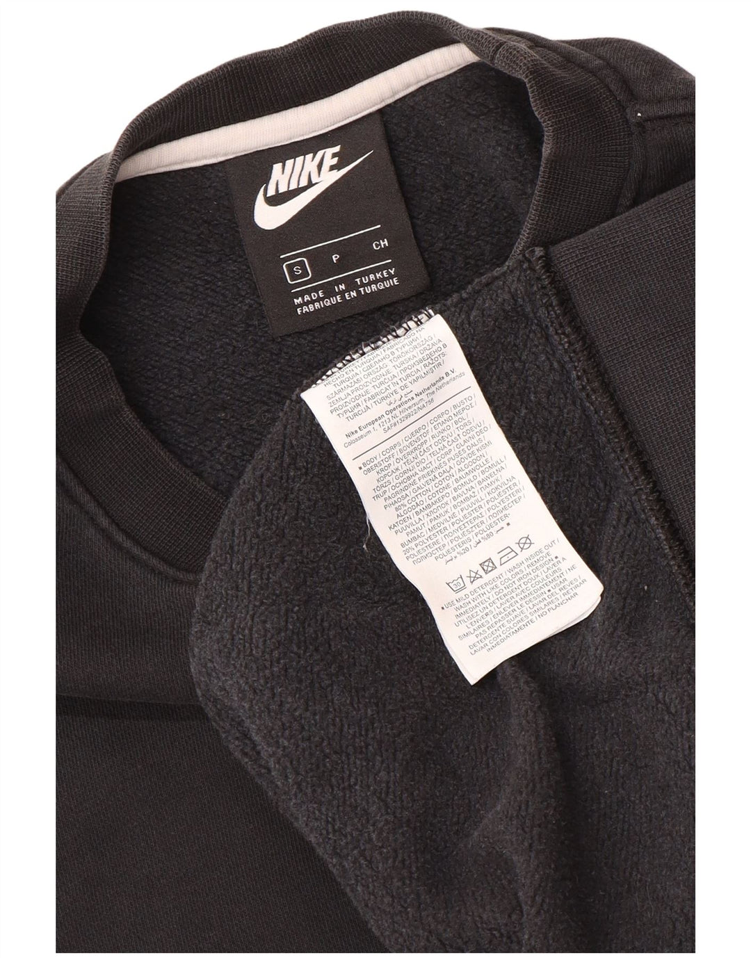 Pulover NIKE pentru bărbați, cu tăiere largă, din bumbac mic, negru
