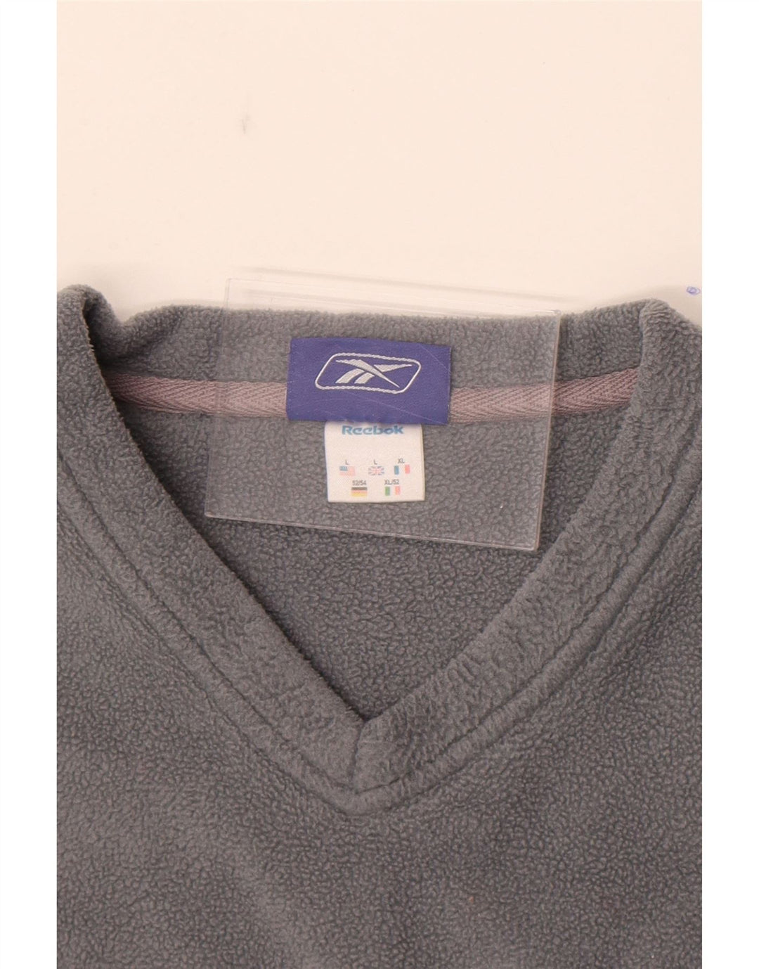 Pulover pentru bărbați Reebok Fleece, mare, gri, poliester