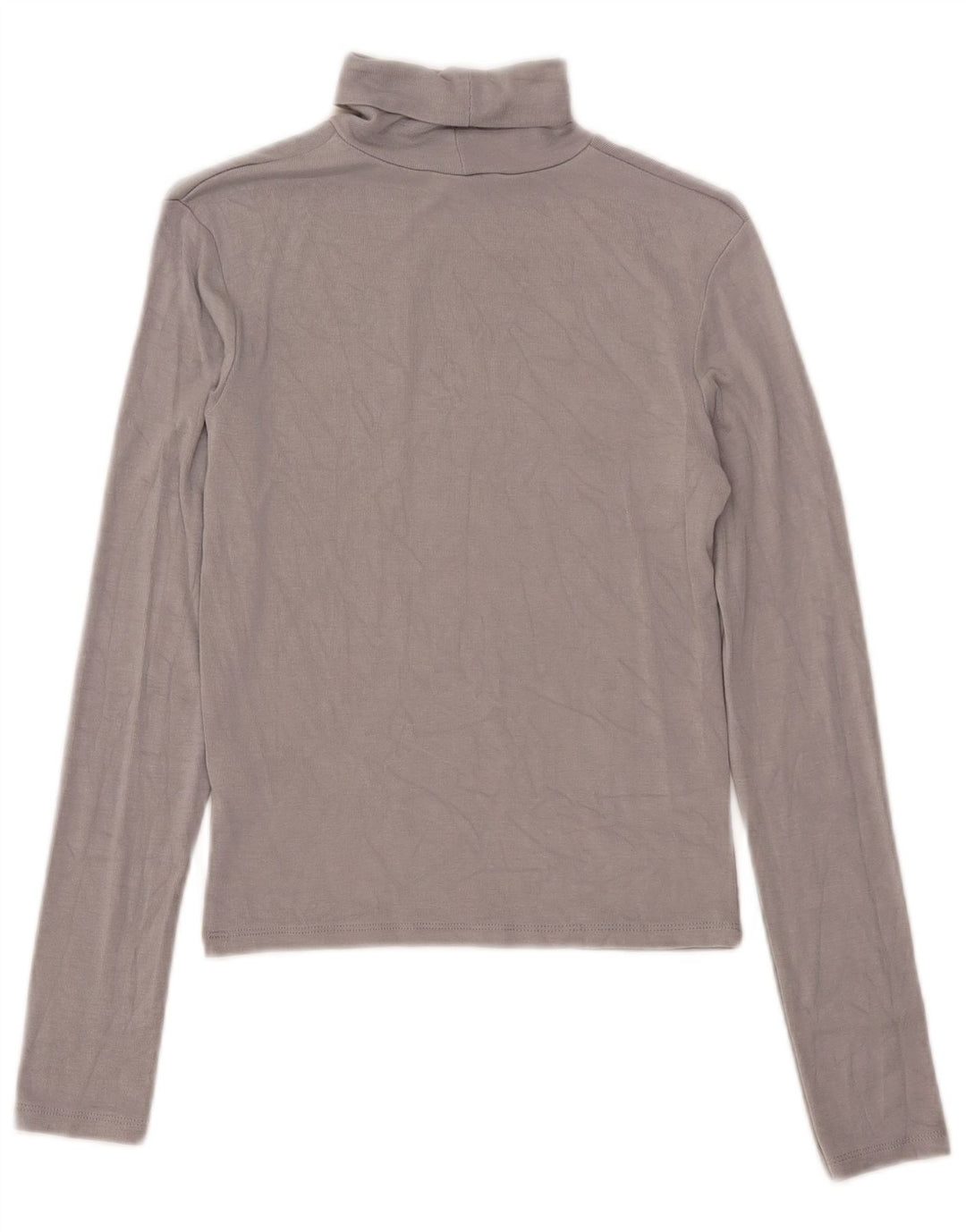 Crop Top pentru femei Zara cu mânecă lungă UK 12 Medium Gri Viscose