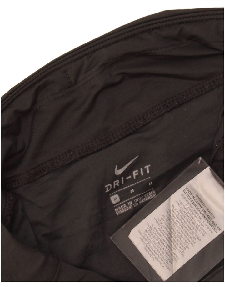 NIKE Womens Dri Fit Sport Shorts UK 14 Medium Black Polyester