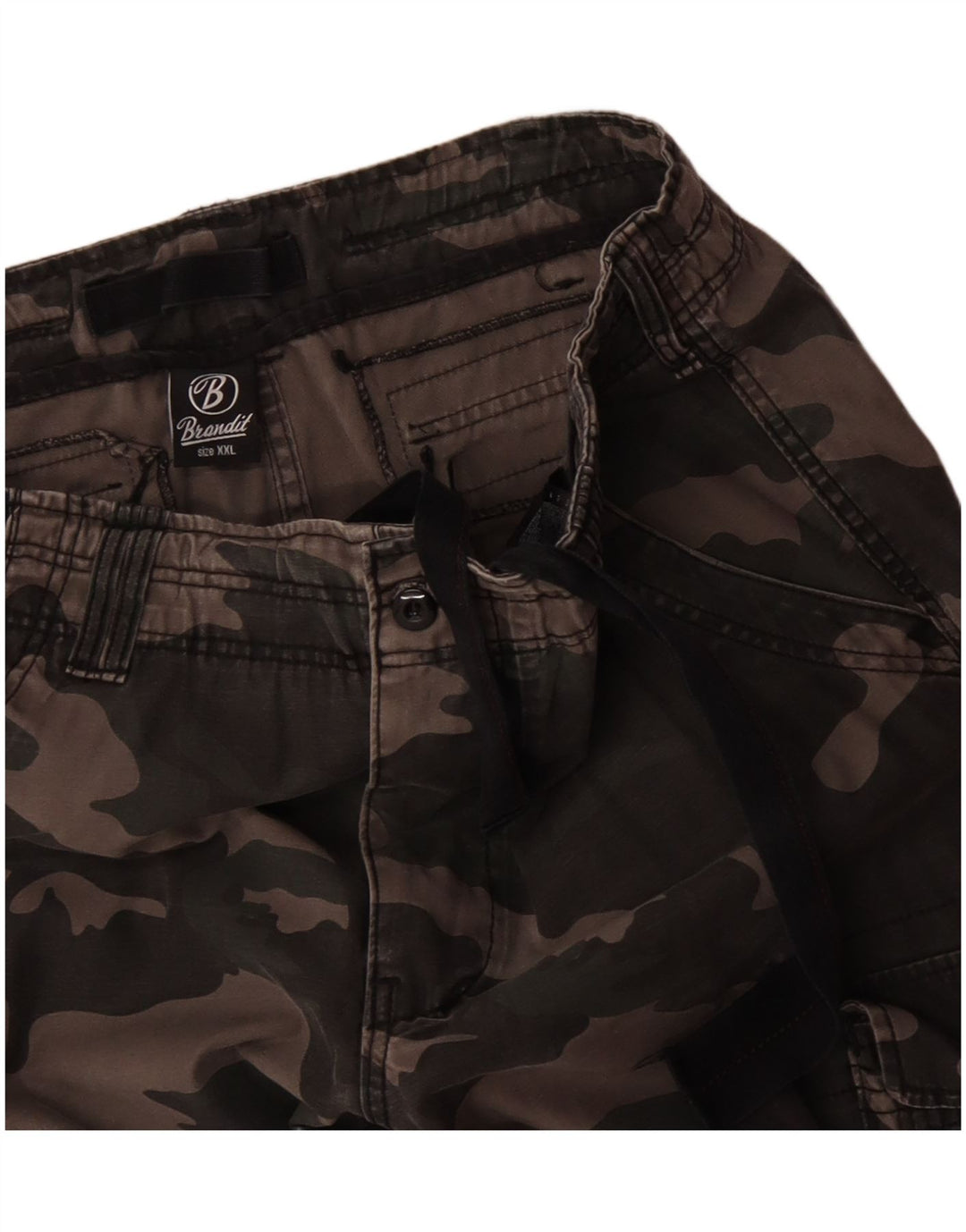 BRANDIT Pantaloni drepti pentru bărbați cargo 2XL W38 L28 bumbac camuflaj gri