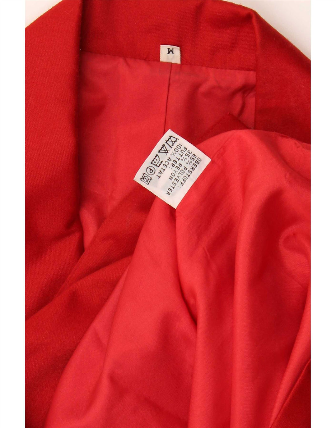 Jachetă vintage pentru femei cu paragate dublu-breasted UK 14 Medium Red
