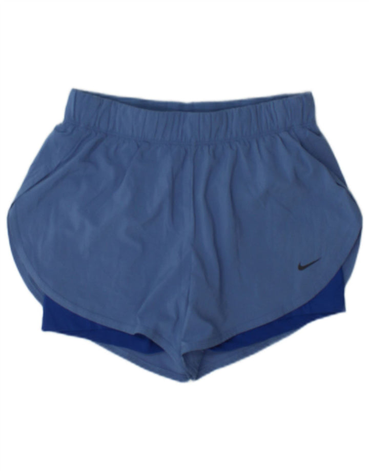 Pantaloni scurți sport Nike Dri Fit pentru femei UK 12 Medium Blue