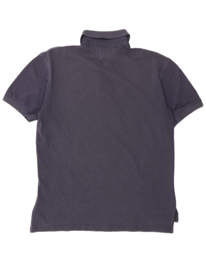 Tricou polo TOMMY HILFIGER pentru bărbați, bumbac mediu albastru bleumarin