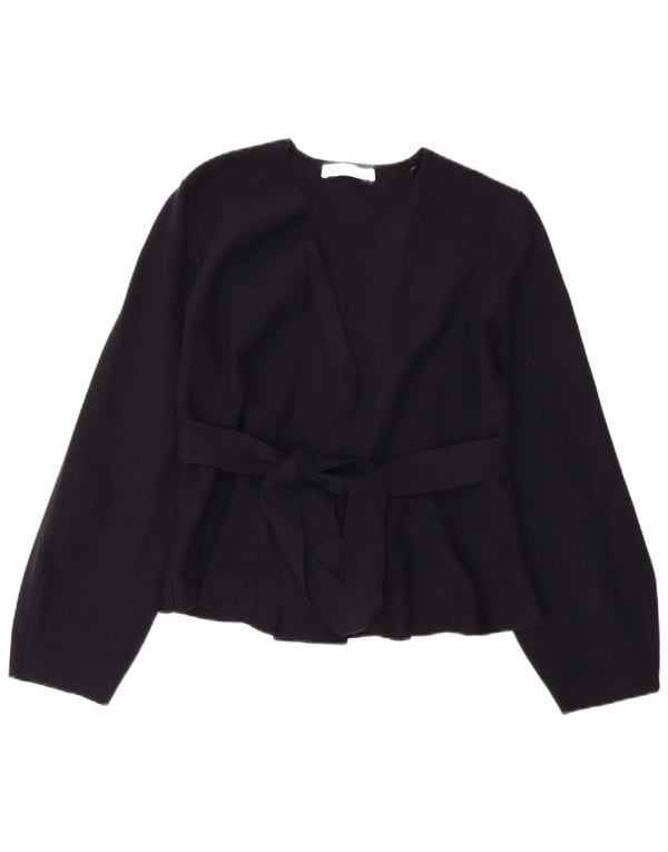 Pulover cardigan pentru femei Zara UK 10 Poliamidă bleumarin mic