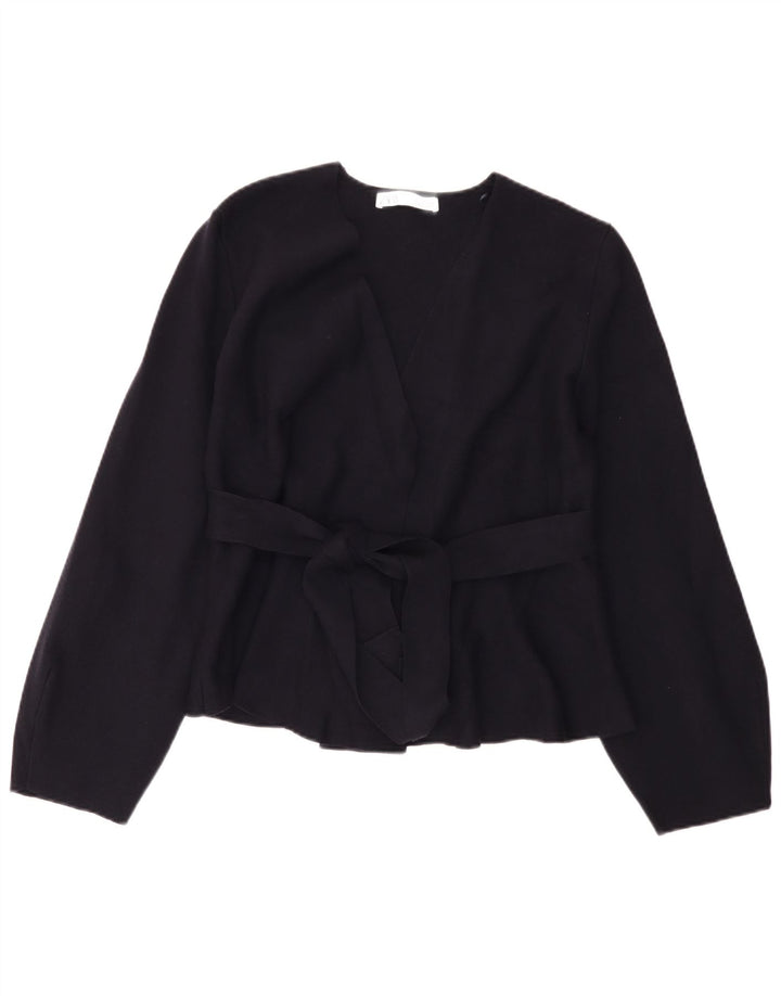 Pulover cardigan pentru femei Zara UK 10 Poliamidă bleumarin mic