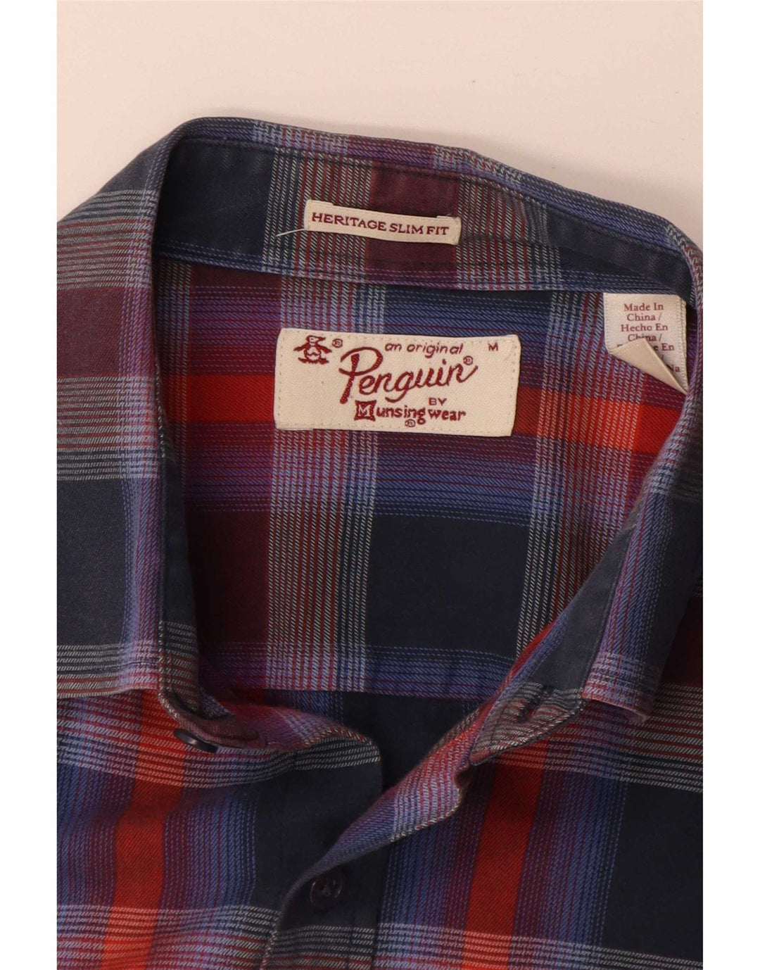 Cămașă pentru bărbați Penguin Heritage Slim Fit, carouri medii multicolore
