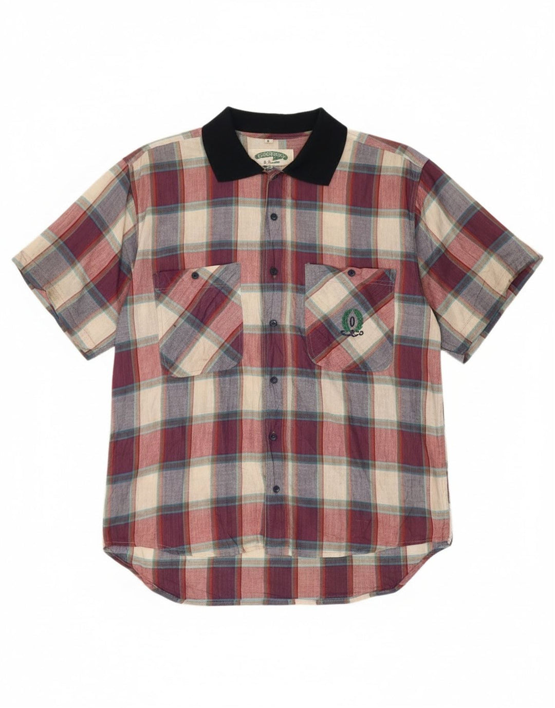 Cămașă Vintage pentru bărbați cu mânecă scurtă, mare, multicoloră, din bumbac