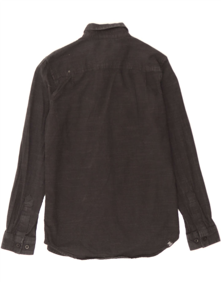 VANS Boys Flannel Shirt 10-11 Years Medium  Black Pinstripe Cotton Vintage Vans and Second-Hand Vans from Messina Hembry 