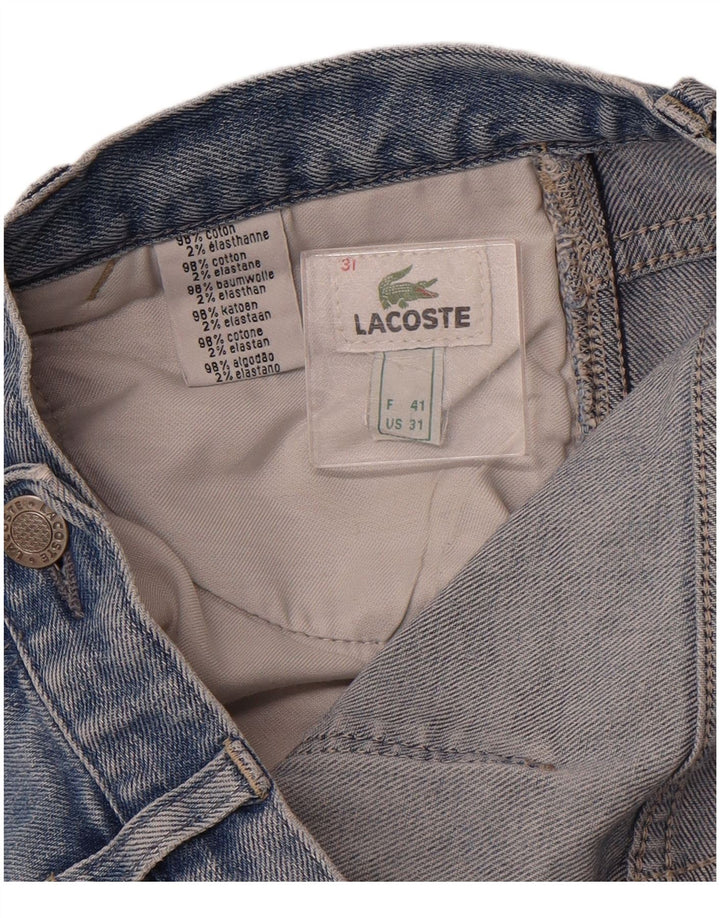 LACOSTE Womens Bootcut Jeans W31 L30 Blue Cotton
