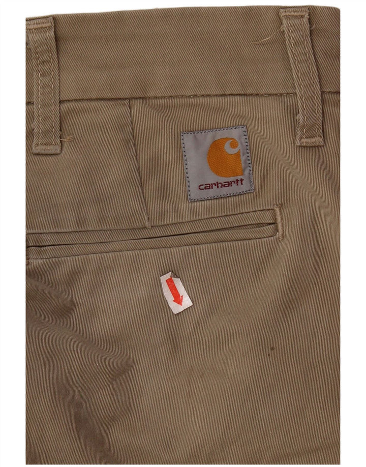 Pantaloni chino slim pentru bărbați CARHARTT L29 L32 bumbac bej