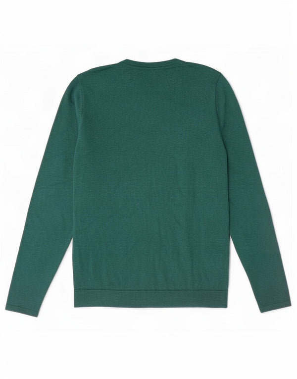 Pulover pentru femei Fat Face cu decolteu triplu UK 12 Poliester verde mediu