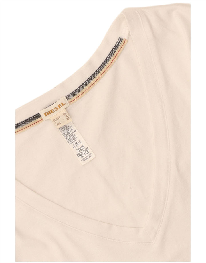 Tricou pentru femei Diesel Top UK 12 Medium White Bumbac