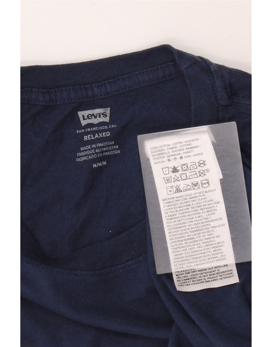 Tricou cu grafic relaxat Levi's pentru bărbați Top mediu din bumbac bleumarin