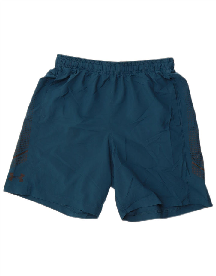 Pantaloni scurți sport Under Armour Heat Gear pentru bărbați, verde mediu, geometric