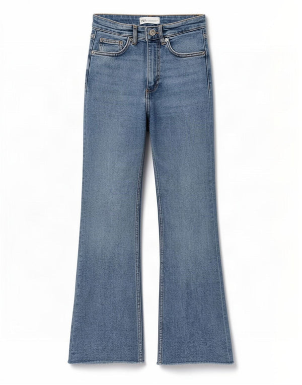 Blugi Bootcut pentru Damă Zara EU 34 2XS L24 L24 Albastru
