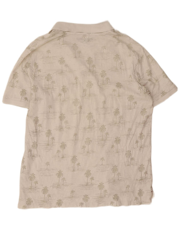 Tricou polo hawaian Jack & Jones pentru bărbați, bumbac alb 2XL
