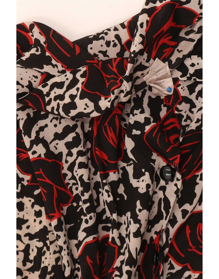 Rochie A-Line Vintage pentru Femei IT 44 Medium Multicolor Acetat Floral
