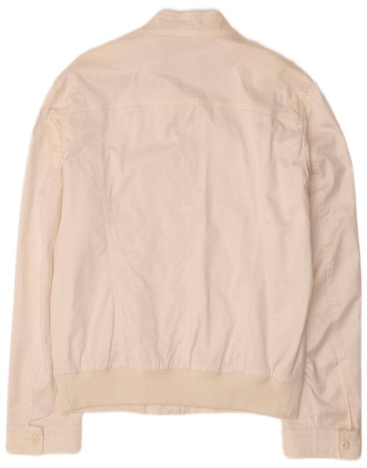 ICEBERG Bomber Jacket pentru bărbați UK 44 2XL Bumbac alb