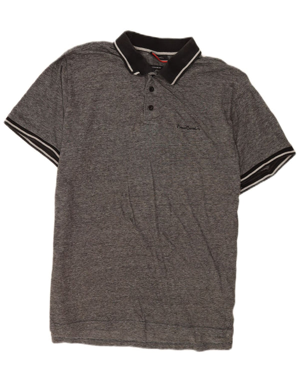 Cămașă polo cu mânecă scurtă pentru bărbați Pierre Cardin, XL, gri, pete
