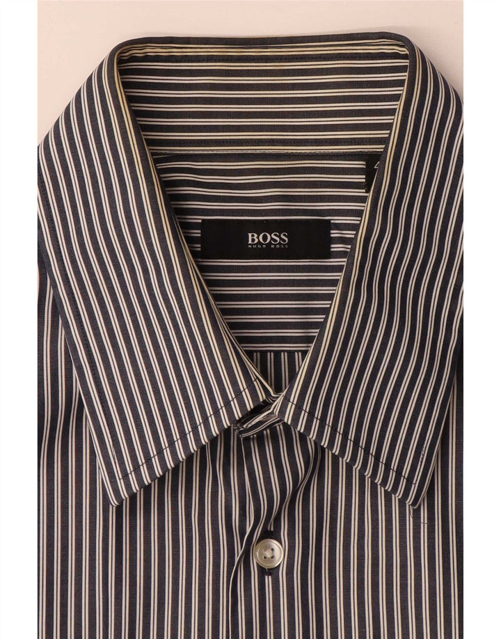 Cămașă pentru bărbați Hugo Boss Mărimea 43 17 XL Bleumarin cu dungi