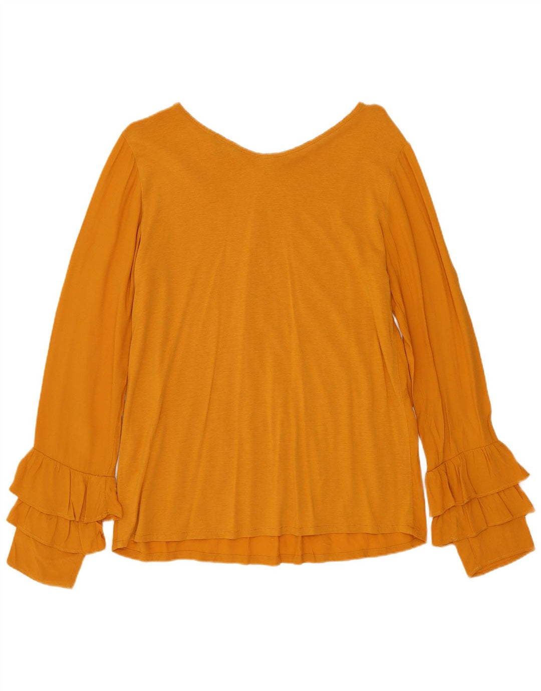 Bluză cu mânecă lungă pentru femei Massimo Dutti Top UK 10 Lyocell galben mic