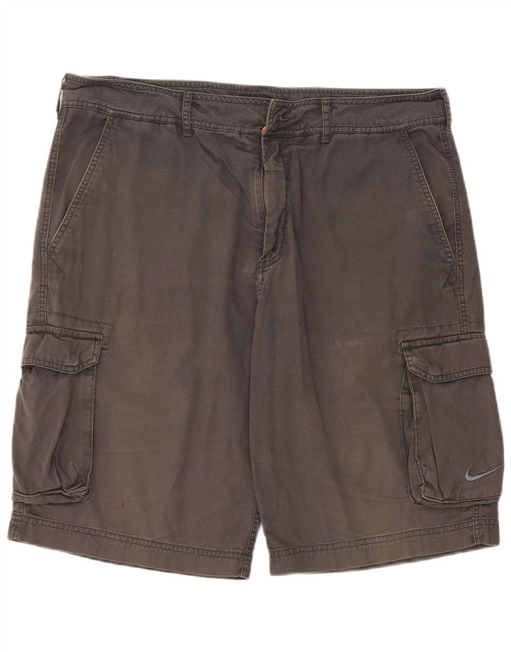 Pantaloni scurți cargo Nike pentru bărbați W34, bumbac, gri mare