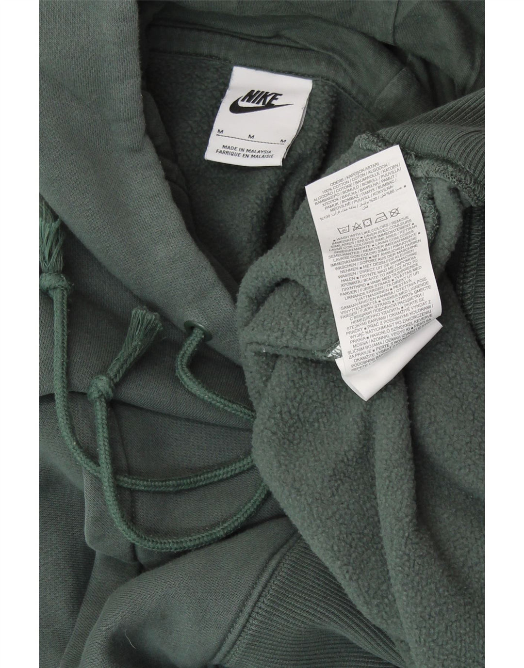 Pulover NIKE Crop Oversized Hoodie pentru femei UK 14 Bumbac verde mediu