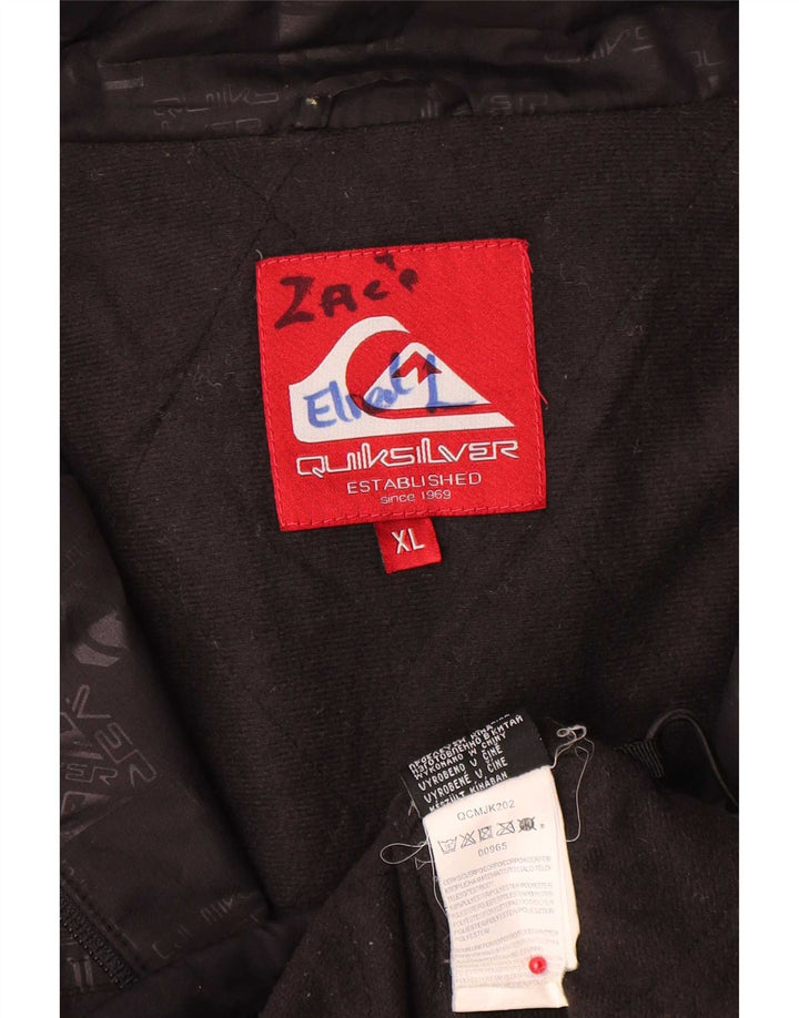 Jachetă de trening cu glugă Quiksilver pentru bărbați, XL, poliester negru