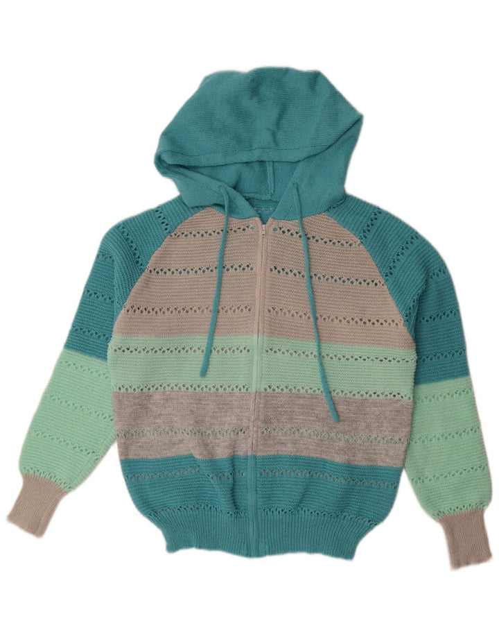 Pulover cardigan supradimensionat pentru femei Shein cu fermoar complet UK 14 mediu multicolor