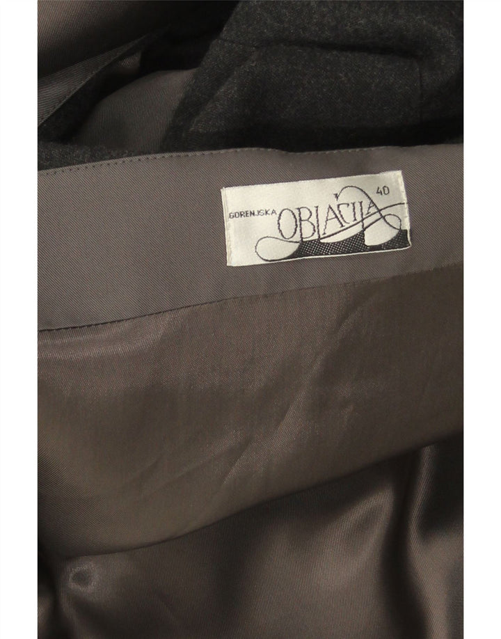 VINTAGE Pardesiu supradimensionat pentru femei EU 40 Lână gri mediu