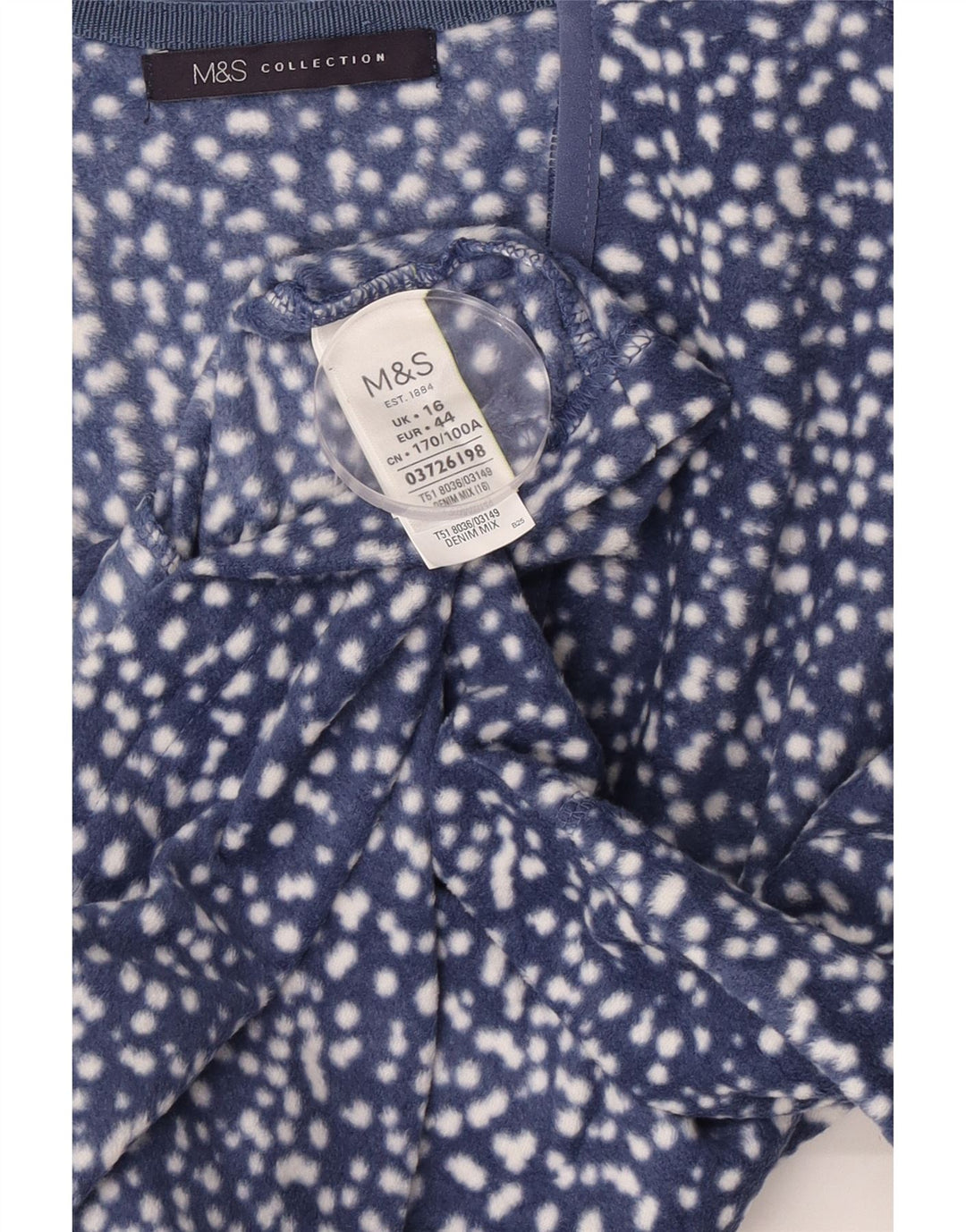 Jachetă fleece pentru femei Marks & Spencer UK 16 mare bleumarin cu pete