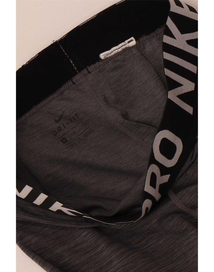 Leggings cu grafice Nike Dri Fit pentru femei UK 12 Gri mediu Colorblock