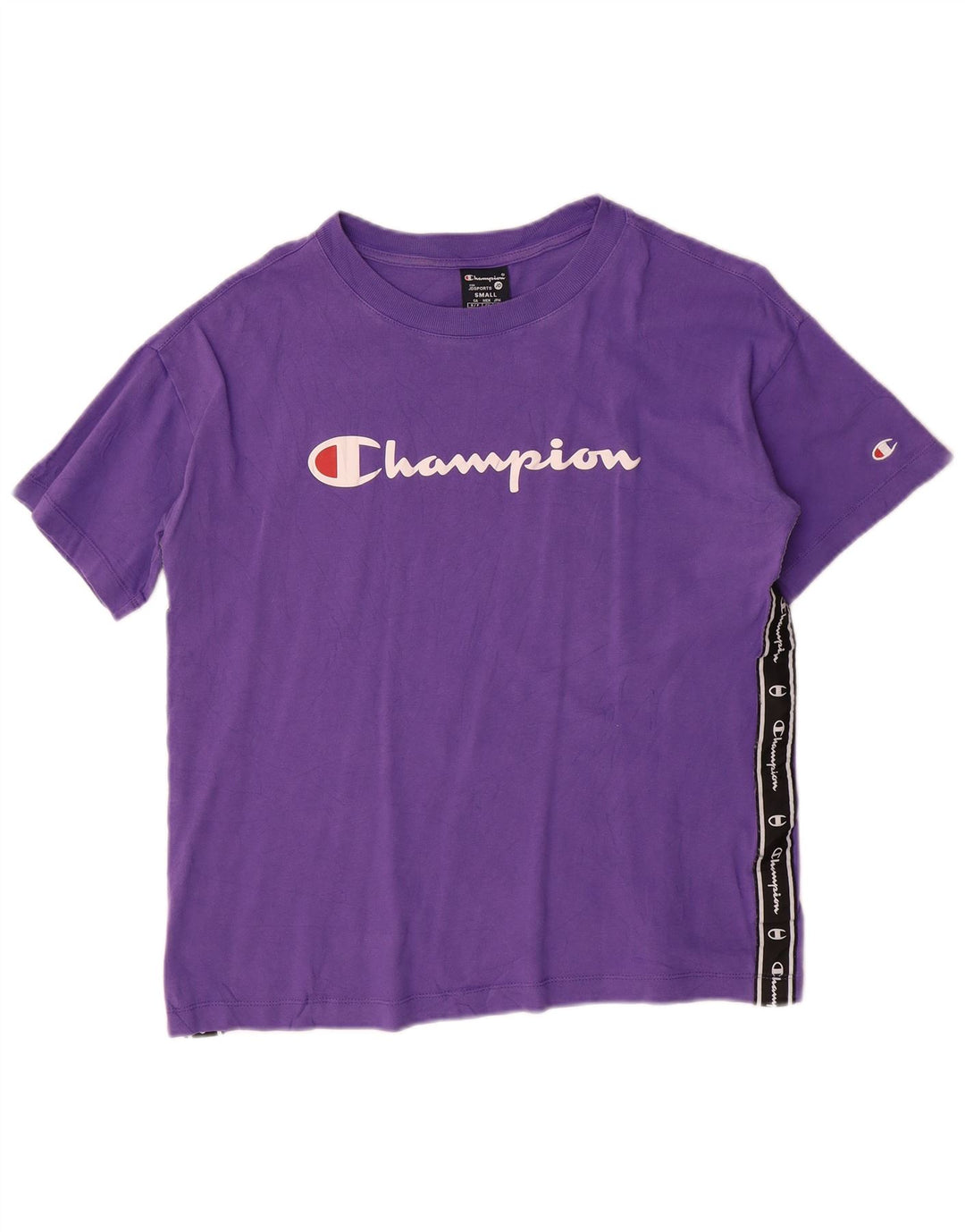 Tricou grafic supradimensionat Champion pentru femei Top UK 10 Small Purple Bumbac