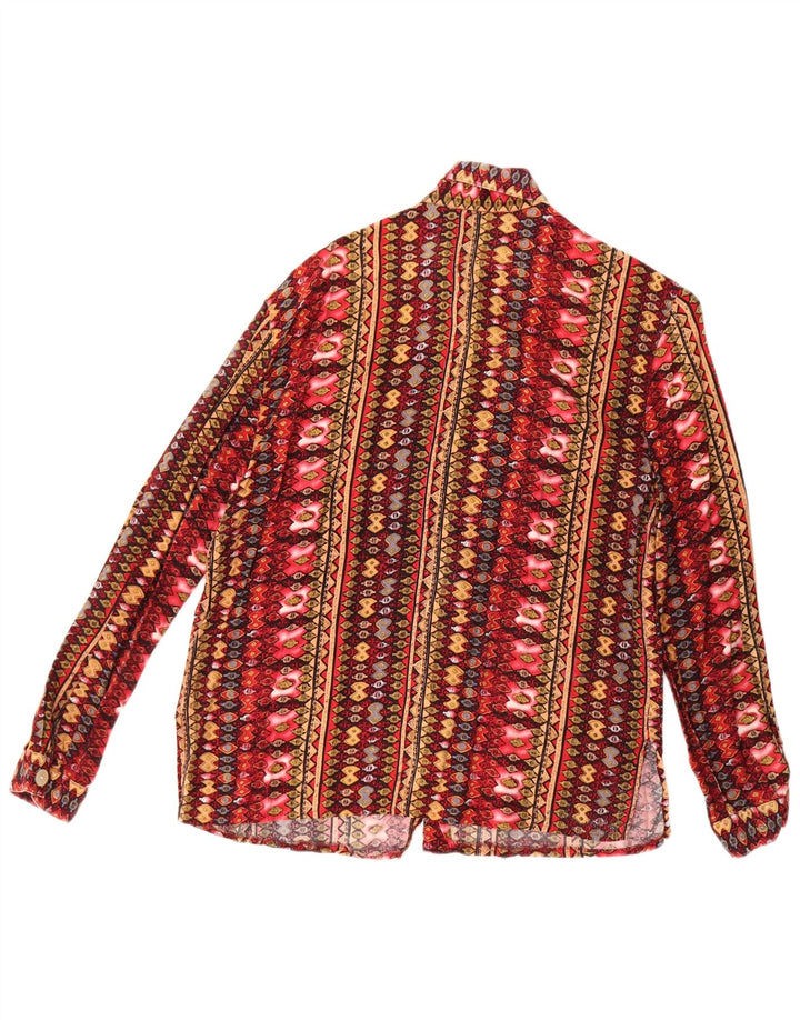 Cămașă Vintage pentru damă, cu o formă lejeră, EU 40, medie, multicoloră, geometrică