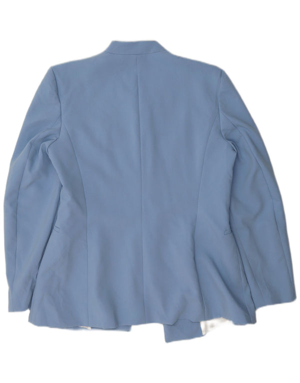 Blazer pentru femei Zara UK 16, mare, albastru, poliester