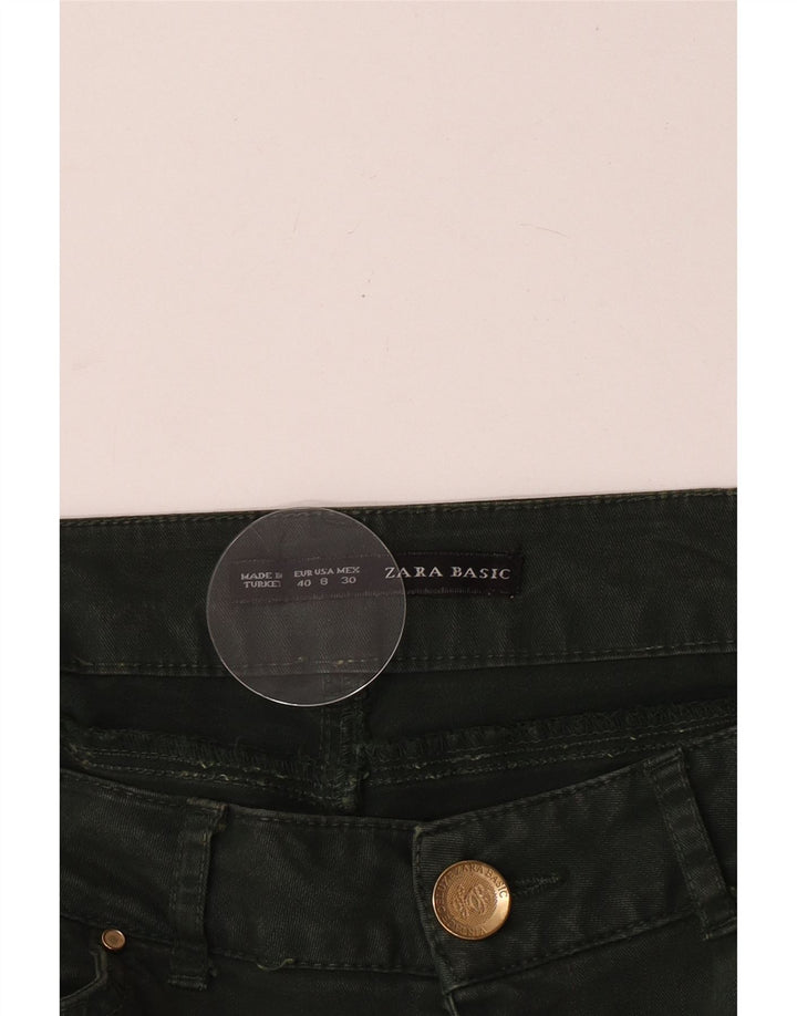 Blugi Zara femei Crop Slim EU 40 Medium W30 L24 Verde