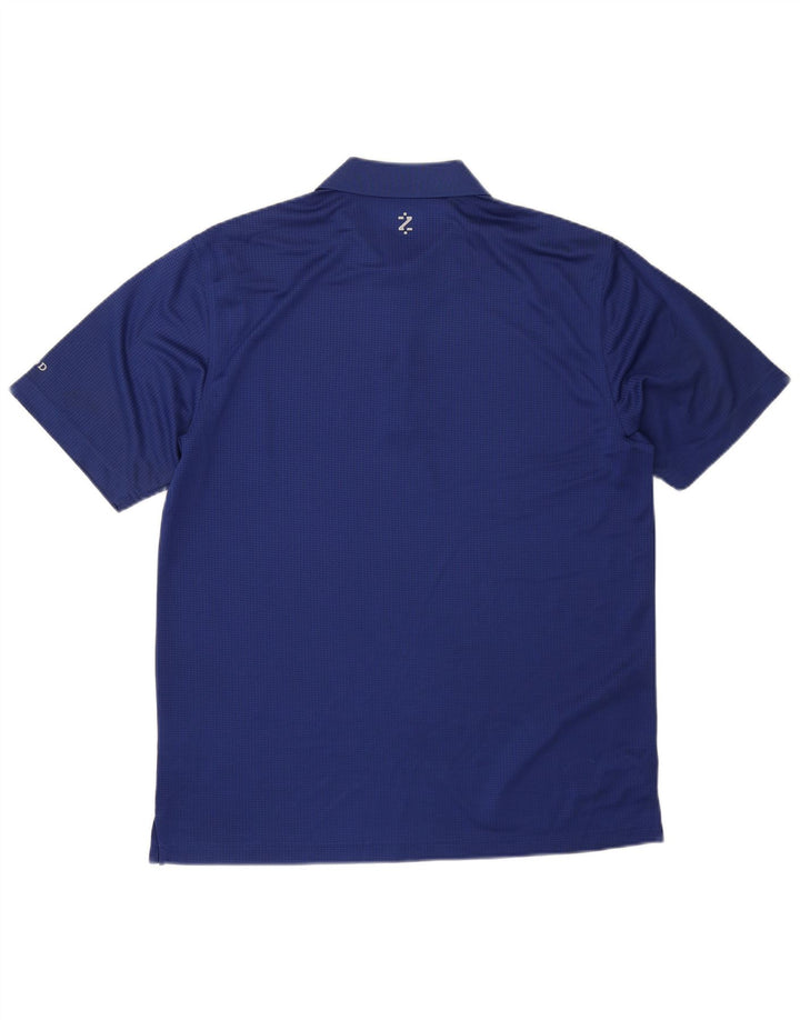 Tricou polo Izod pentru bărbați, poliester albastru mediu