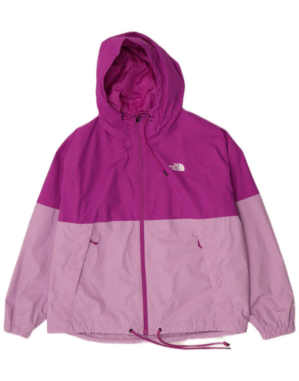 Jachetă de ploaie cu glugă The North Face pentru femei UK 20 2XL Violet Colorblock Nylon