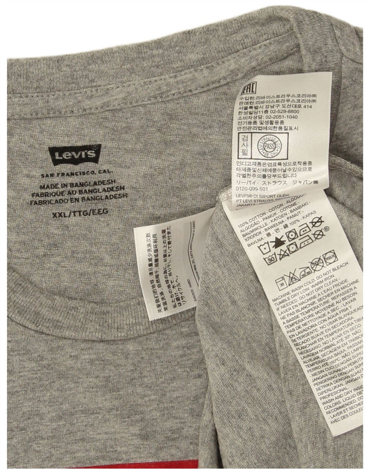 Tricou grafic pentru bărbați Levi's Top 2XL Gri Bumbac Logo