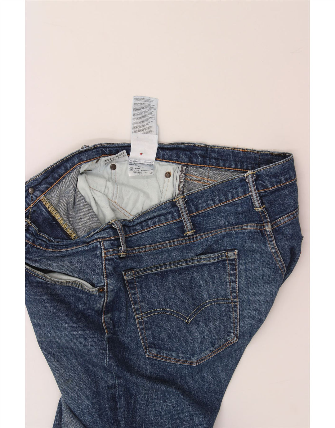 Blugi drepti pentru bărbați LEVI'S W38 L32 Bumbac albastru