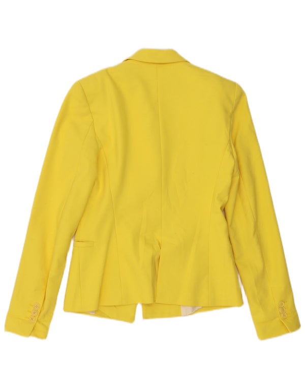 Blazer pentru femei Zara, cu 1 nasture, UK 6 XS, poliester galben