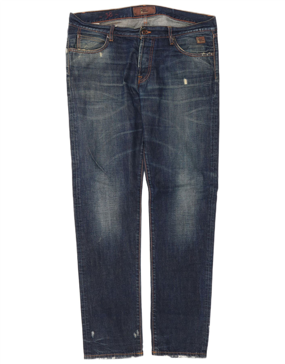 Blugi slim pentru bărbați Roy Rogers Distressed W38 L34 Bumbac albastru
