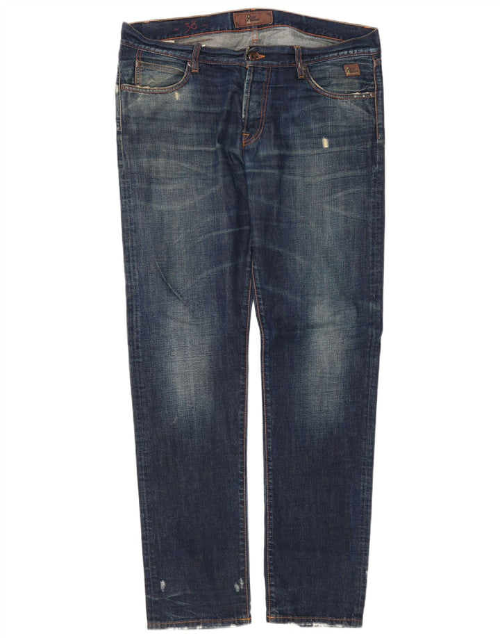 Blugi slim pentru bărbați Roy Rogers Distressed W38 L34 Bumbac albastru