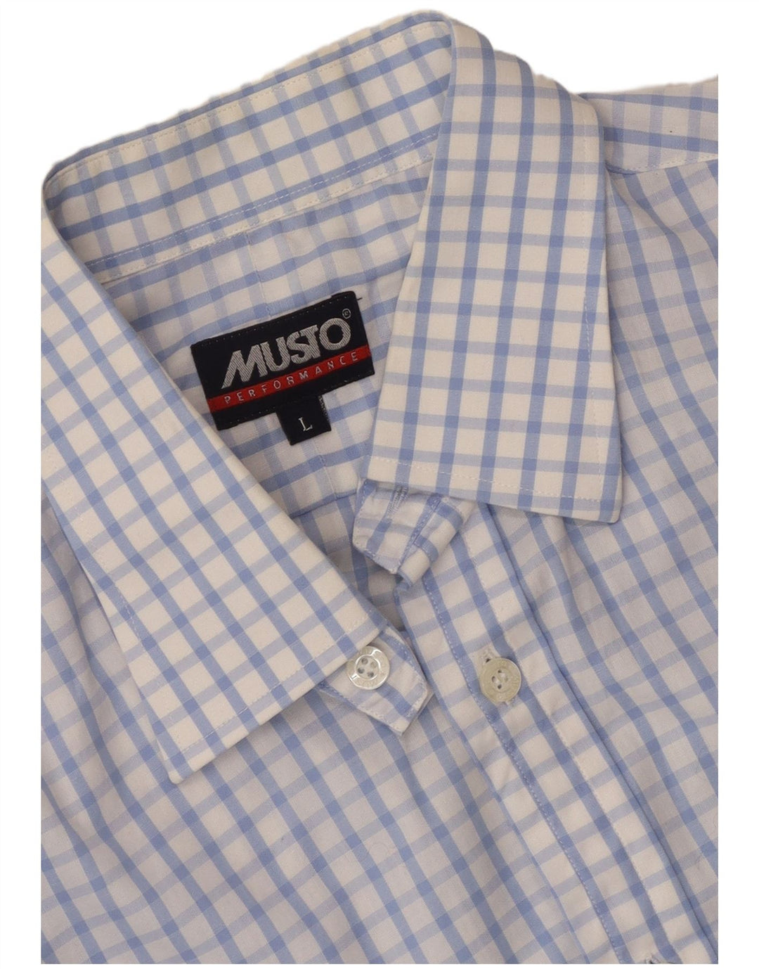 Cămașă Musto Slim Fit pentru bărbați, mare, alb, vichy