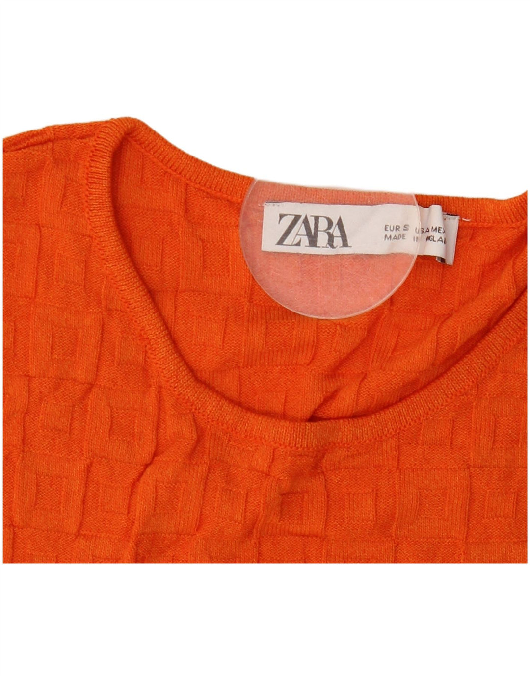 Vestă Crop Top pentru femei Zara UK 8 Small Orange Viscose