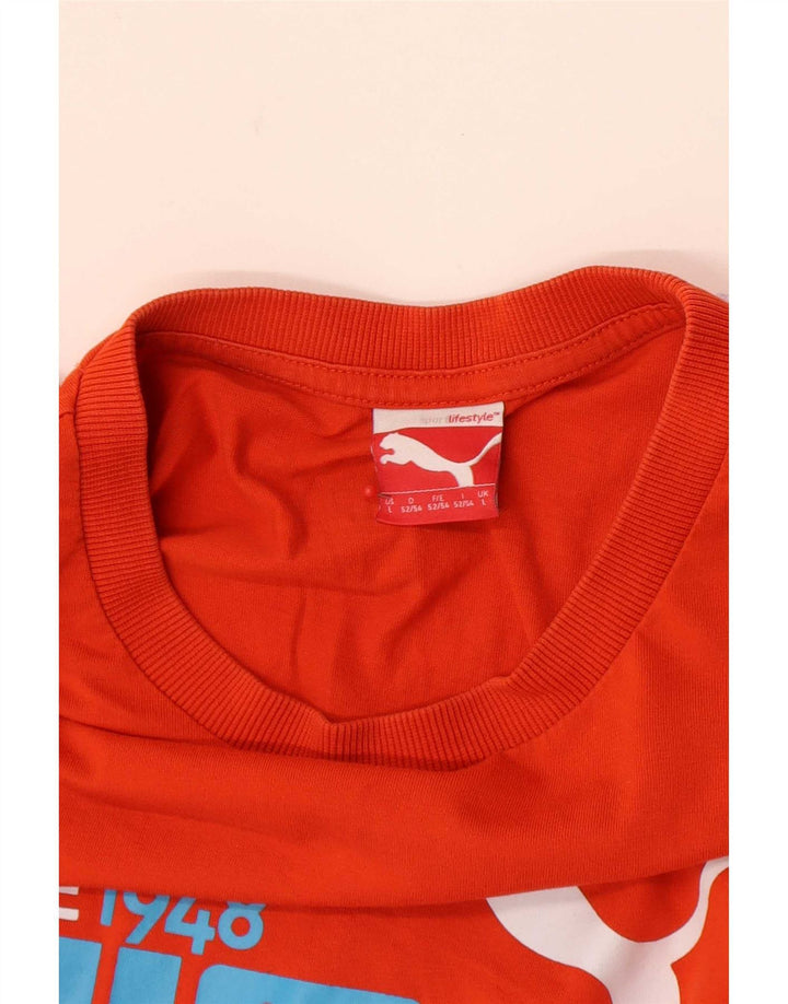 Tricou grafic Puma pentru bărbați Top mare portocaliu
