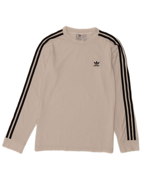 Adidas pentru femei Top cu mânecă lungă UK 12 Medium White